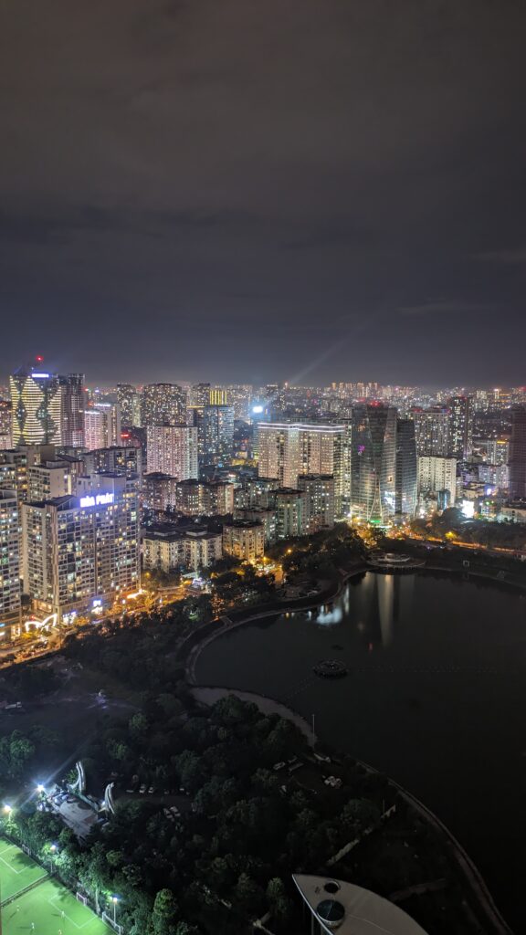 Hanoi Apartment Views at Night