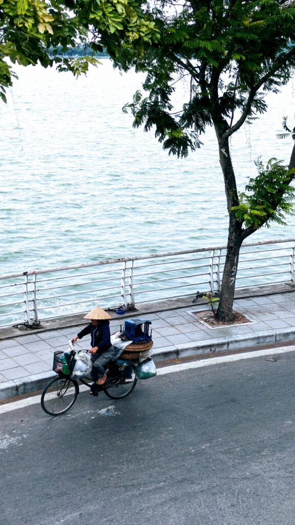 Cyclist in Hanoi